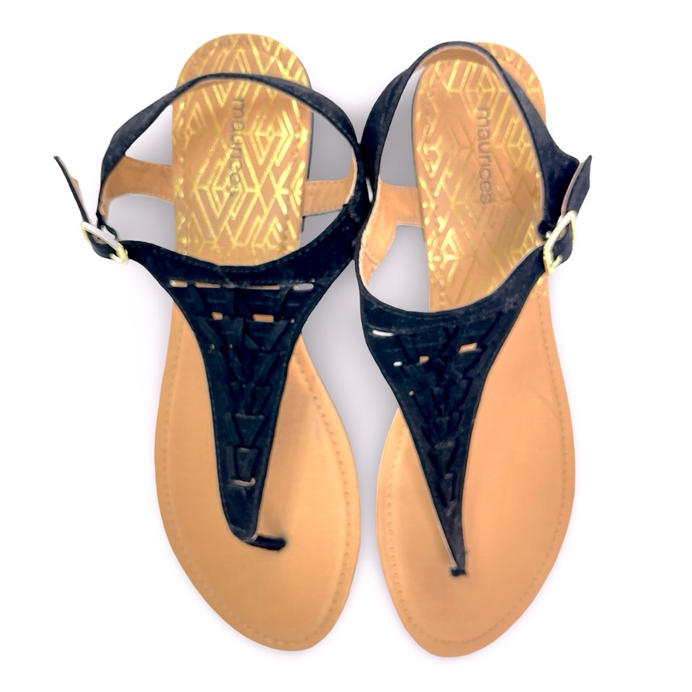🧜🏼‍♀️ Maurice’s Woven Black Sandals Size 10